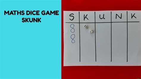 skunk math game|skunk dice game.